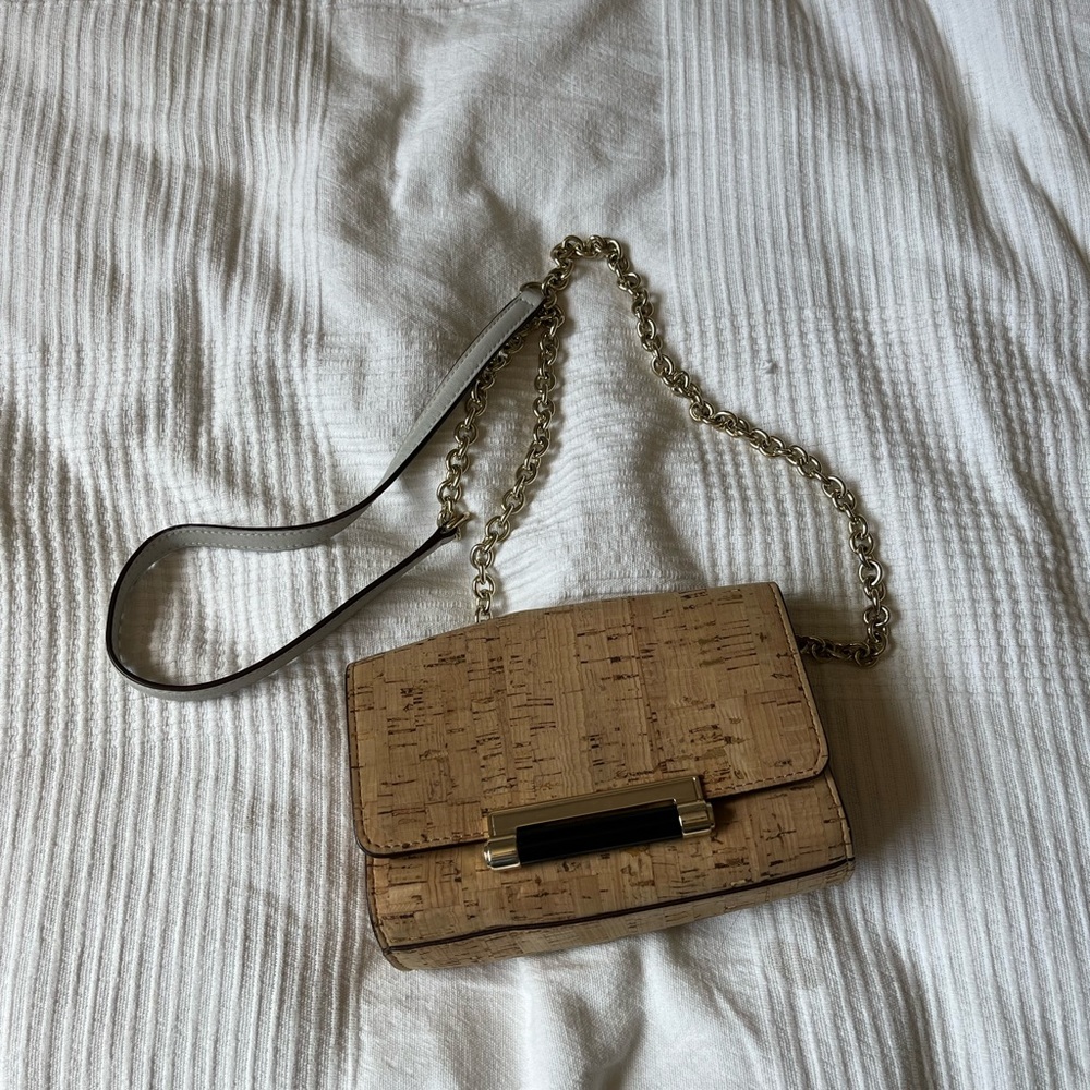 Diane Von Furstenburg cork mini purse